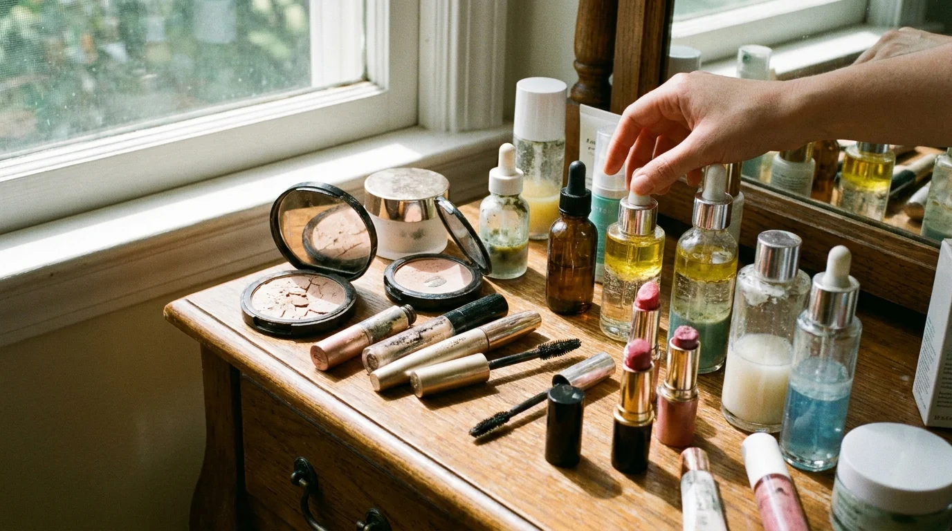Expired Makeup and Separated Skincare Products
