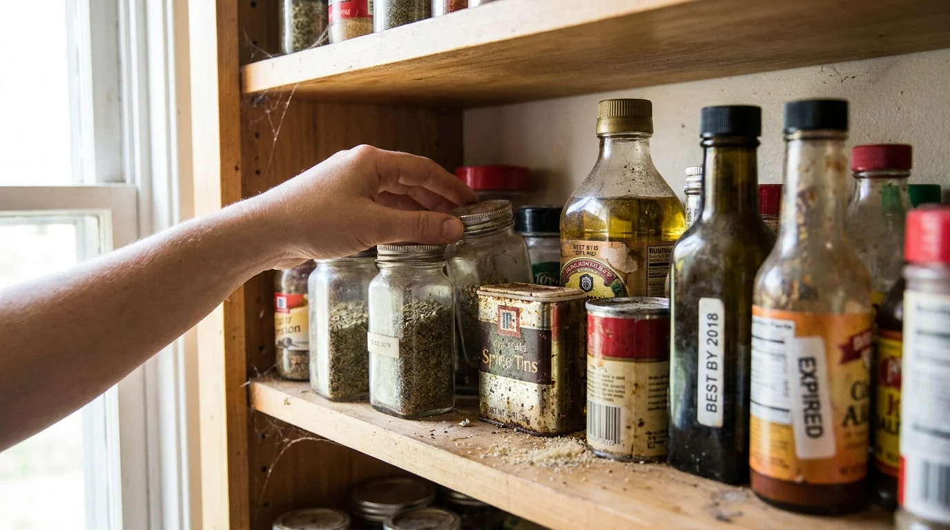 Stale Spices and Expired Pantry Condiments