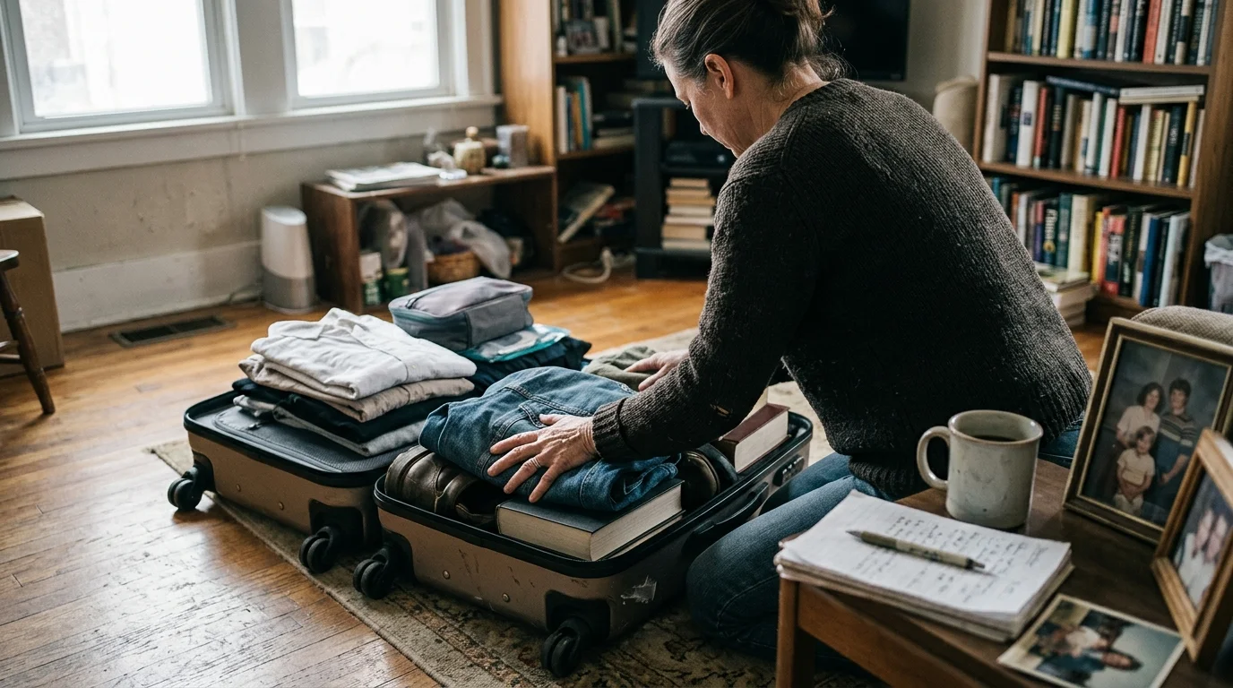 Editorial photograph illustrating: Trick 1: Distribute Your Luggage Weight to Prevent Tipping