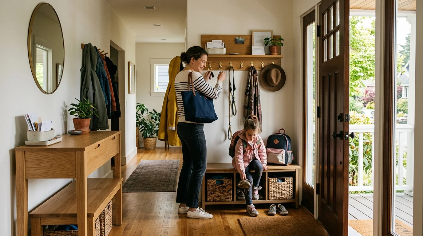 Establish a Functional Drop Zone at the Entryway