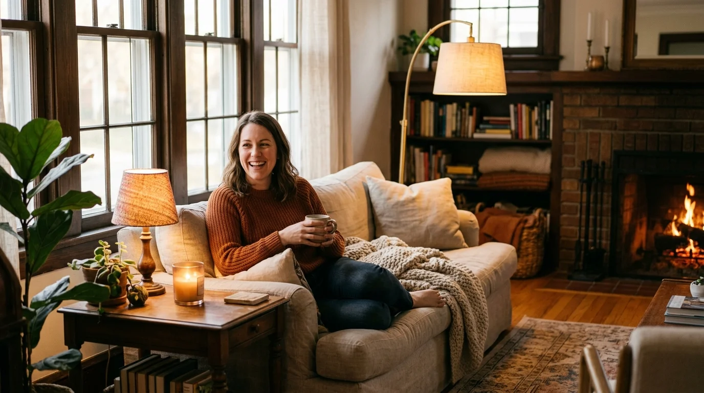 Layer Your Lighting for Immediate Warmth