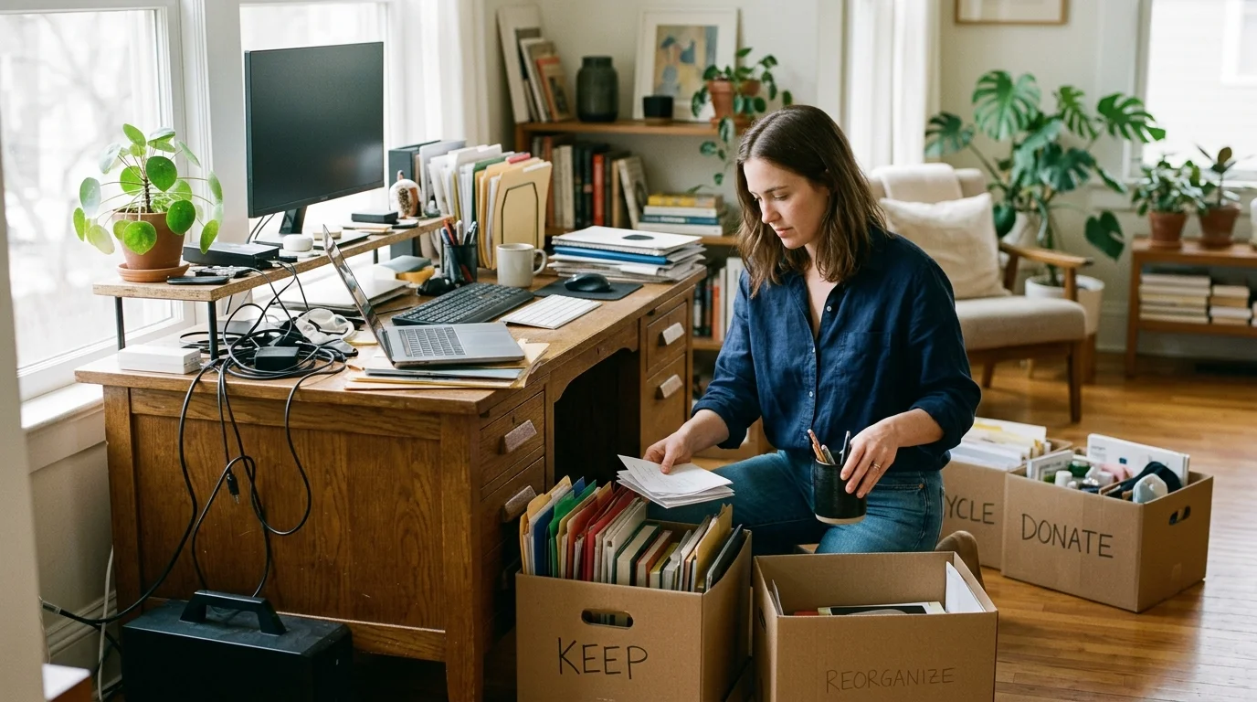 A Step-by-Step Reset Plan for Reorganizing a Cluttered Workspace