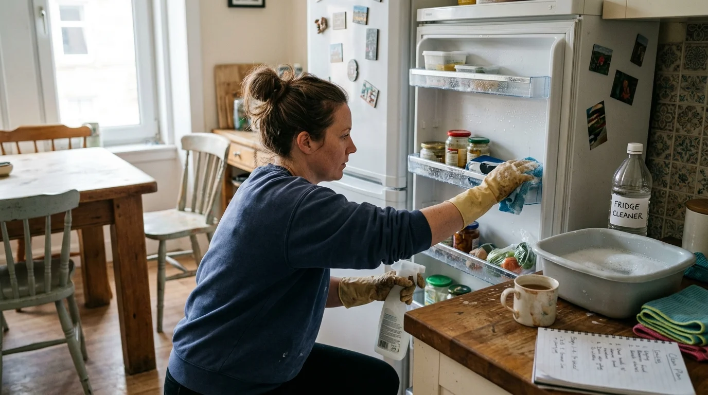 Editorial photograph illustrating: How to Deep Clean a Fridge: A Step-by-Step Action Plan