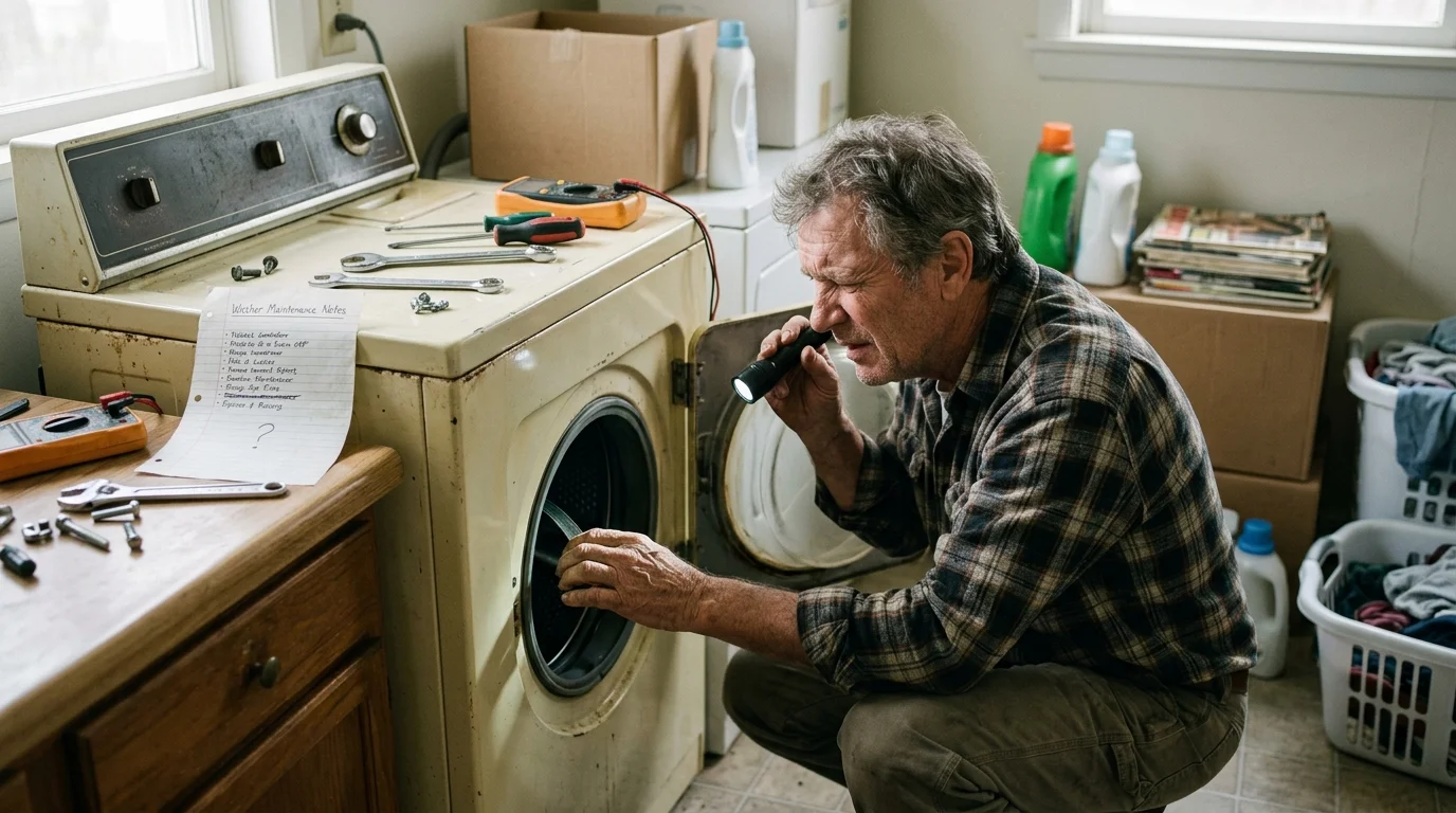Editorial photograph illustrating: Repair vs. Replace: When Is Washer Maintenance No Longer Worth It?