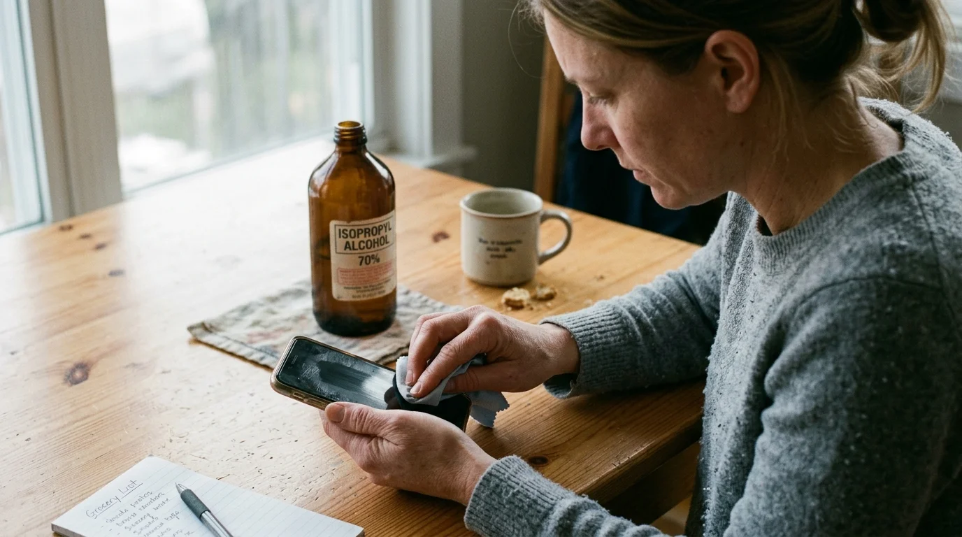 Editorial photograph illustrating: Safety Rules for Cleaning and Disinfecting Tech
